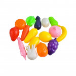 Carucior supermarket, 16 alimente incluse, inaltime 31 cm, lungime 30 cm, multicolor