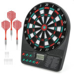 Joc mini darts cu afisaj electronic, 2-8 jucatori, 3 sageti, efecte sonore, 18x3x26 cm