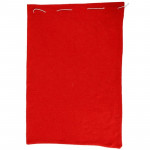 Sac mos craciun, inchidere snur, 40x60 cm, rosu