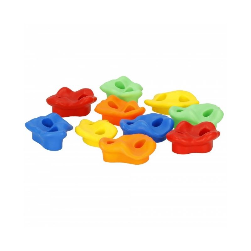 Joc alpinism, set 10 pietre pentru catarat, diferite forme colorate, accesorii montare incluse