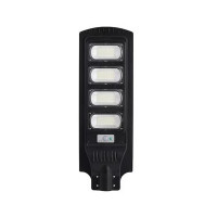 Lampa solara stradala 100w, senzor miscare, lumina alb rece 6500k, 3 moduri iluminare, telecomanda, aluminiu