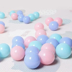 Set 100 mingi colorate pastel, diametru 5.5 cm, plastic, pentru piscine sau corturi