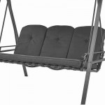 Balansoar gradina premium, 3 locuri, copertina impermeabila, 205x118x184 cm, gri