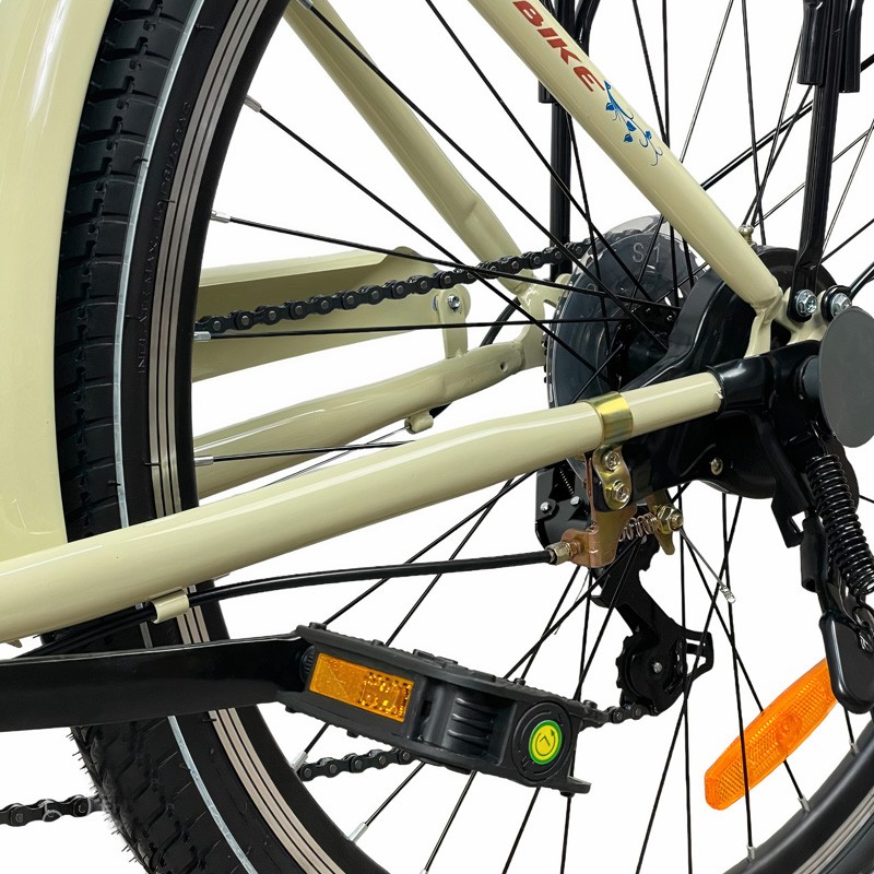 Bicicleta dama 26 inch, schimbator shimano 7 viteze, frane pe disc, cos cumparaturi, portbagaj