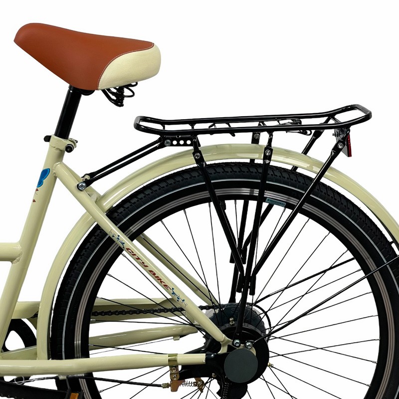Bicicleta dama 26 inch, schimbator shimano 7 viteze, frane pe disc, cos cumparaturi, portbagaj