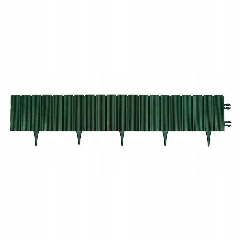 Palisada gradina, separator ornamental verde, lungime 100 cm, inaltime totala 24 cm