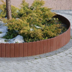 Palisada gradina, gardulet decorativ 24x100 cm, imbinari ascunse, maro