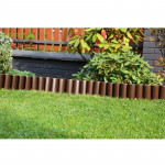 Bordura decorativa pentru gradina, lungime 25.5 x 22.5 cm, maro inchis