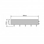 Palisada gradina, separator ornamental verde, lungime 100 cm, inaltime totala 24 cm