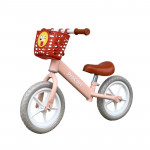 Bicicleta fara pedale pentru copii, de echilibru, reglabila pe inaltime, roti 11 inch, cos depozitare, roz