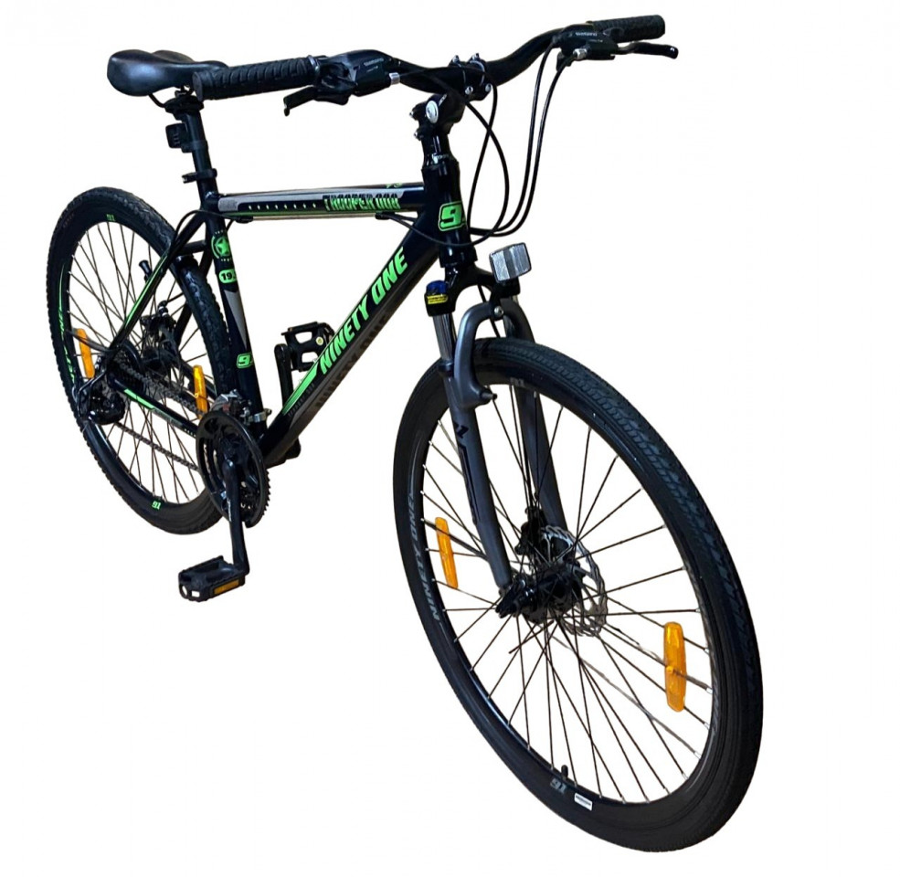 Bicicleta hibrida 700c, de munte si oras, cadru 18 inch aluminiu, 21 viteze shimano, frane pe disc