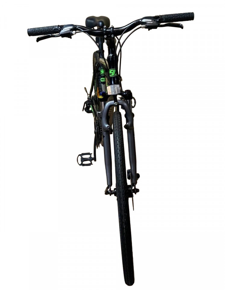 Bicicleta hibrida 700c, de munte si oras, cadru 18 inch aluminiu, 21 viteze shimano, frane pe disc
