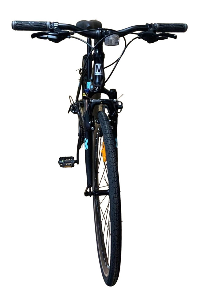 Bicicleta dama 700c hibrid, munte, oras, 21 viteze, v-brake, cadru 17 inch aluminiu