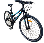 Bicicleta dama 700c hibrid, munte, oras, 21 viteze, v-brake, cadru 17 inch aluminiu