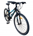 Bicicleta dama 700c hibrid, munte, oras, 21 viteze, v-brake, cadru 17 inch aluminiu