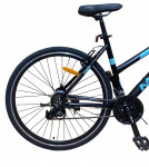 Bicicleta dama 700c hibrid, munte, oras, 21 viteze, v-brake, cadru 17 inch aluminiu