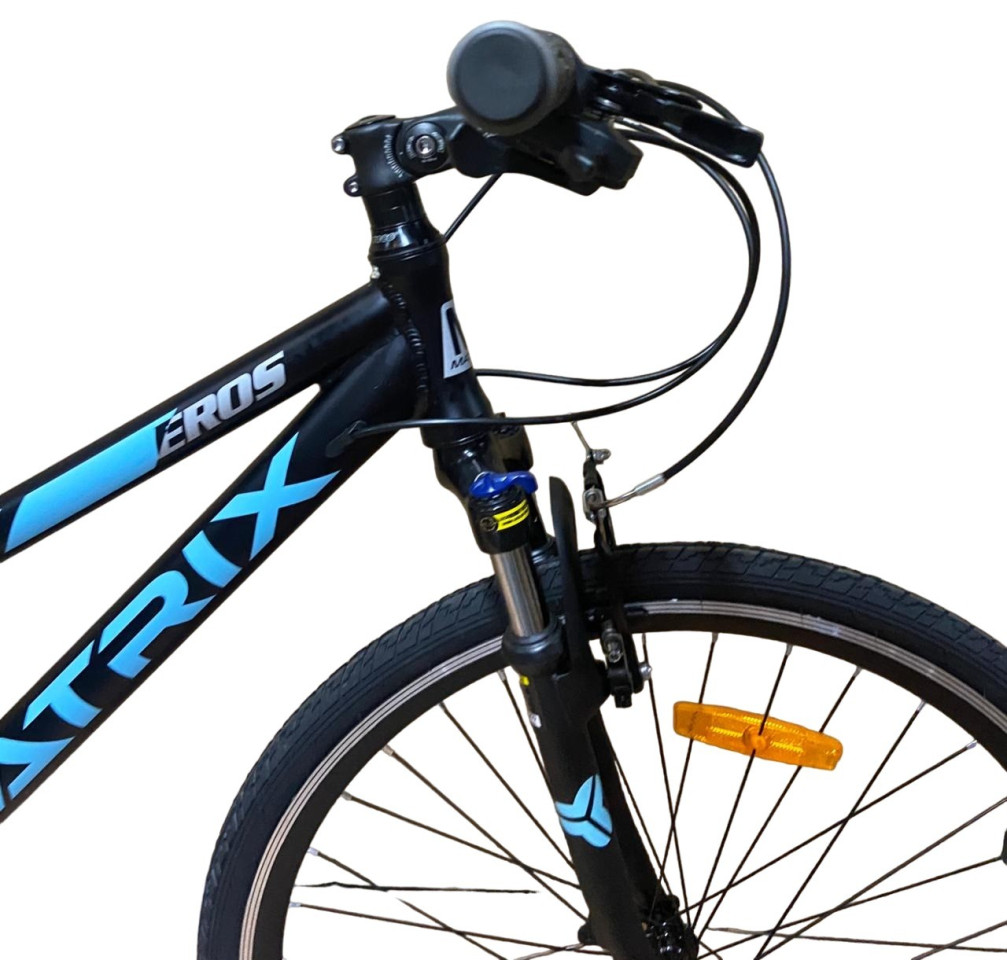 Bicicleta dama 700c hibrid, munte, oras, 21 viteze, v-brake, cadru 17 inch aluminiu