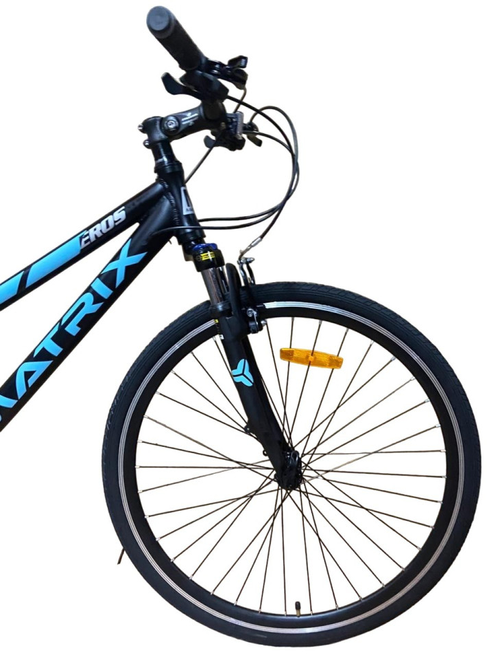 Bicicleta dama 700c hibrid, munte, oras, 21 viteze, v-brake, cadru 17 inch aluminiu