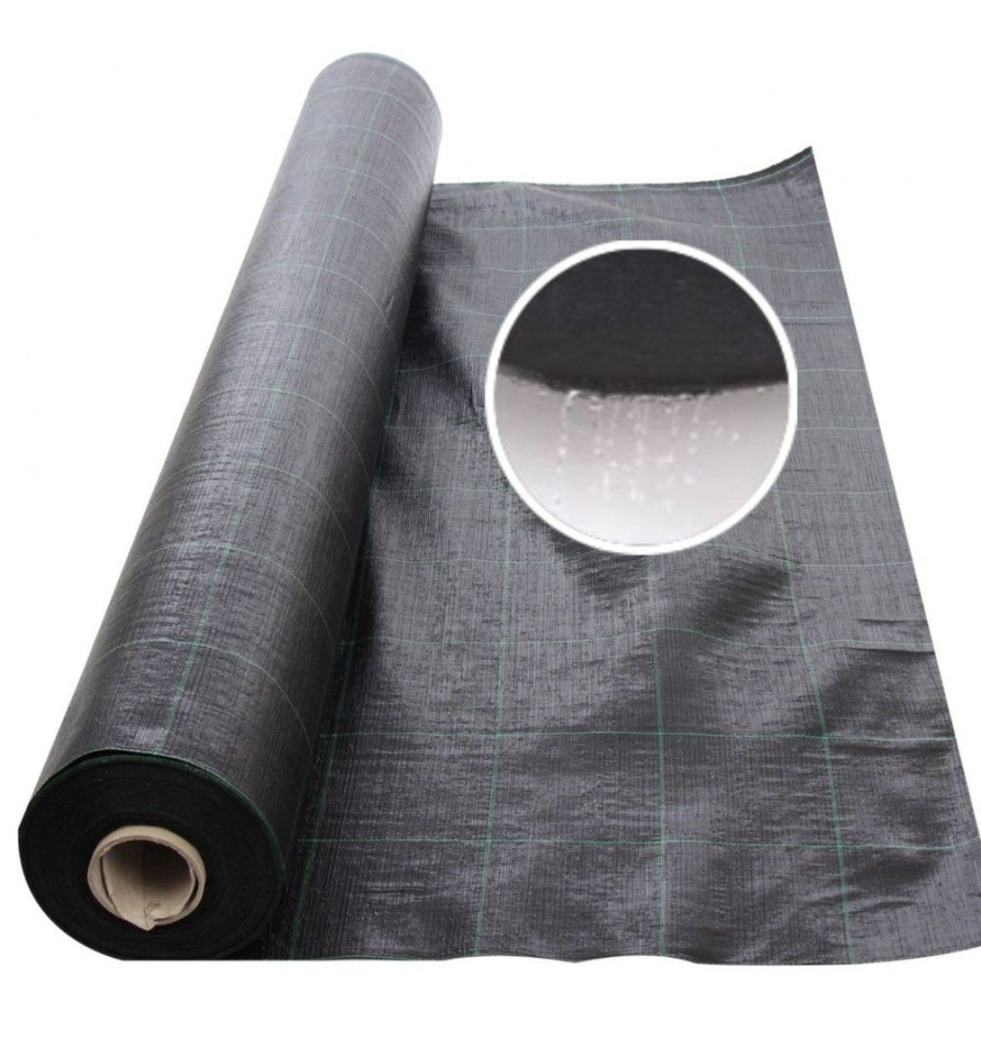Folie agrotextil, antiburuieni, filtru uv, 1.1x50 m,polietilena, negru