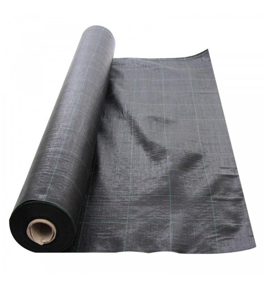 Folie agrotextil, antiburuieni, filtru uv, 1.1x50 m,polietilena 70g/mp, negru