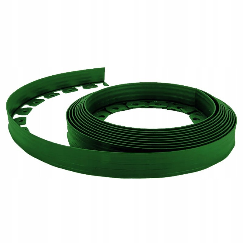 Separator gazon, lungime 10 metri, latime 5 cm, 30 pini montaj, culoare verde