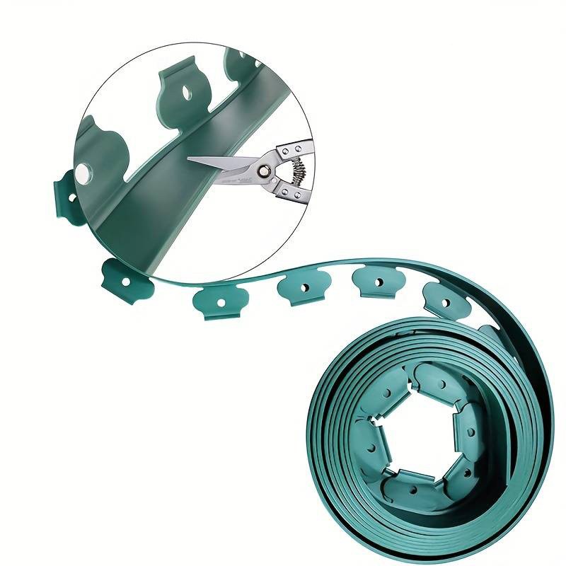 Separator gazon, lungime 10 metri, latime 5 cm, 30 pini montaj, culoare verde