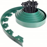 Separator gazon, lungime 10 metri, latime 5 cm, 30 pini montaj, culoare verde