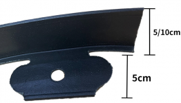 Separator gazon, lungime 10 metri, latime 5 cm, 30 pini montaj, culoare verde