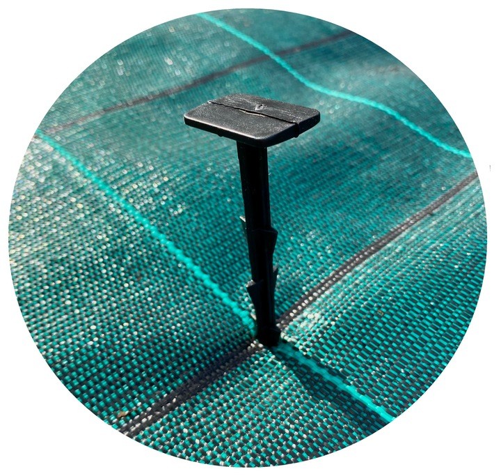 Cui fixare folie straturi, pentru gradina si sera, lungime 15 cm, negru