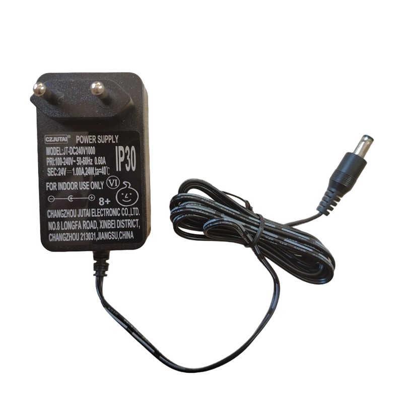 Incarcator masinute electrice, 24v, 1000 ma, cablu 190 cm, ip30, negru