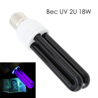 Bec uv blacklight 2u, putere 18w, soclu e27, 365 nm, economic