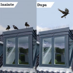 Banda tepi metalici anti pasari, flexibila, tip v, lungime 50 cm, pentru orice tip de suprafata