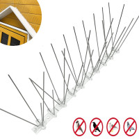 Banda tepi metalici anti pasari, flexibila, tip v, lungime 50 cm, pentru orice tip de suprafata