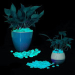 Pietricele fosforescente decorative, lumineaza turqoise, acril, diametru 3-5 cm cantitate 100 gr