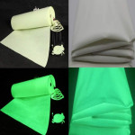 Material textil verde glow luminescent, 1.45 mp, lavabil, 190g/mp