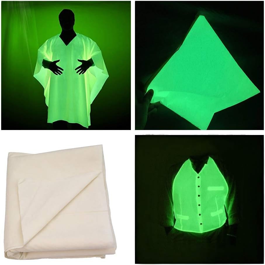Material textil verde glow luminescent, 1.45 mp, lavabil, 190g/mp