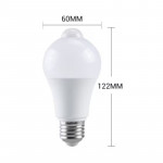 Bec cu senzor miscare, 12w, soclu e27, lumina alb rece