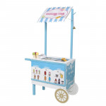 Toneta pe roti pentru inghetata, 2 sertare, accesorii incluse, roti mobile, 68x31.5x118 cm, mdf