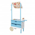 Toneta pe roti pentru inghetata, 2 sertare, accesorii incluse, roti mobile, 68x31.5x118 cm, mdf