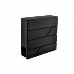 Cutie postala, design modern, 2 chei, suport ziare, capac rabatabil, otel galvanizat, 36.5 x 36.5 x 11 cm