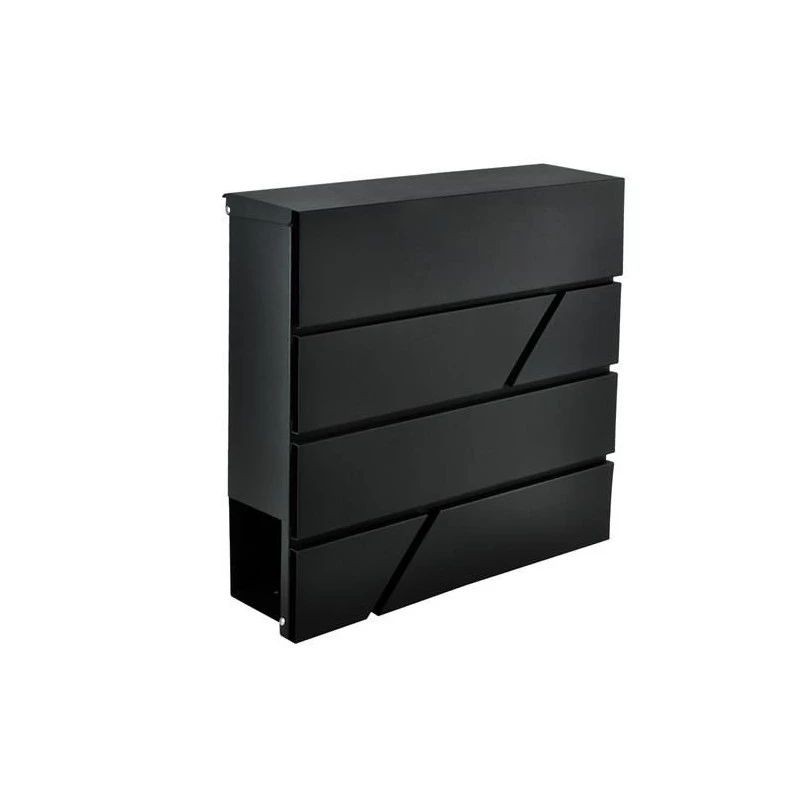 Cutie postala, design modern, 2 chei, suport ziare, capac rabatabil, otel galvanizat, 36.5 x 36.5 x 11 cm
