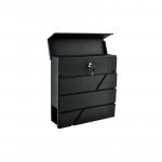 Cutie postala, design modern, 2 chei, suport ziare, capac rabatabil, otel galvanizat, 36.5 x 36.5 x 11 cm