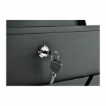 Cutie postala, design modern, 2 chei, suport ziare, capac rabatabil, otel galvanizat, 36.5 x 36.5 x 11 cm
