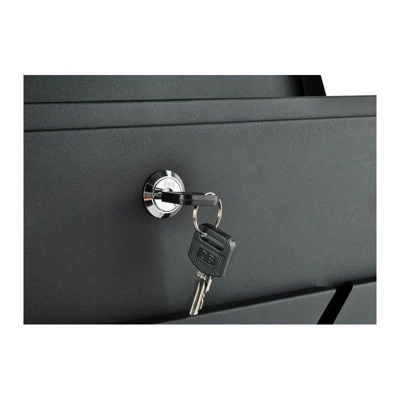 Cutie postala, design modern, 2 chei, suport ziare, capac rabatabil, otel galvanizat, 36.5 x 36.5 x 11 cm