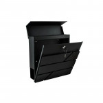 Cutie postala, design modern, 2 chei, suport ziare, capac rabatabil, otel galvanizat, 36.5 x 36.5 x 11 cm