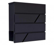 Cutie postala, design modern, 2 chei, suport ziare, capac rabatabil, otel galvanizat, 36.5 x 36.5 x 11 cm