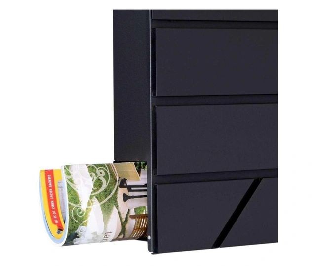 Cutie postala, design modern, 2 chei, suport ziare, capac rabatabil, otel galvanizat, 36.5 x 36.5 x 11 cm