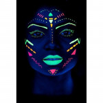 Vopsea glow uv neon, cantitate 25 ml, alba, pentru corp