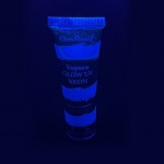 Vopsea glow uv albastru neon, formula non-toxica, pentru body painting, recipient 25 ml