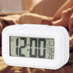 Ceas digital multifunctional led, ora, data, temperatura, alarma, lumina fundal, snooze, alb